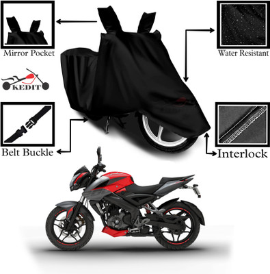 KEDIT Two Wheeler Cover for Bajaj(Pulsar NS200 BS6, Black)