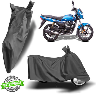 ROYAL AUTO MART Waterproof Two Wheeler Cover for Bajaj(Platina 110, Grey)