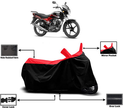 Amexride Two Wheeler Cover for Yamaha(YBR 110, Red)