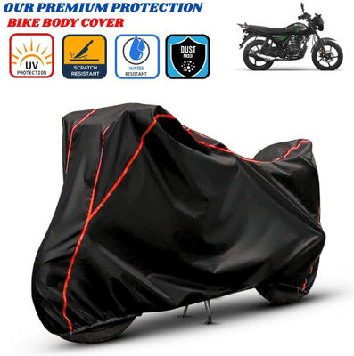 Delphinium Waterproof Two Wheeler Cover for Bajaj(CT 125X, Black, Red)