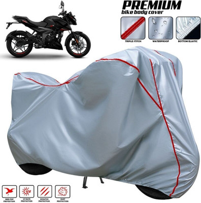 AutoGalaxy Waterproof Two Wheeler Cover for Bajaj(Pulsar N160, Silver, Red, Multicolor)