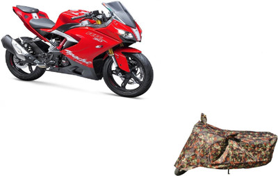 Anlopeproducts Waterproof Two Wheeler Cover for TVS(Apache RTR 310, Red)