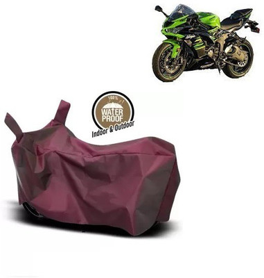 OliverX Waterproof Two Wheeler Cover for Kawasaki(Ninja ZX-6R, Maroon)