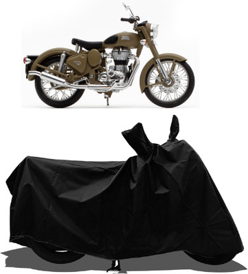 Tricway Waterproof Two Wheeler Cover for Royal Enfield(Classic Desert Storm, Black)