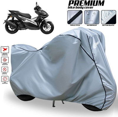 xodi Waterproof Two Wheeler Cover for Yamaha(Aerox 155 Maxi, Silver, Black)