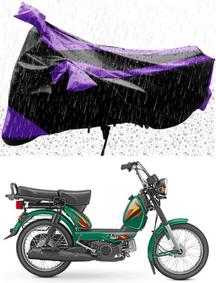 Mdstar Waterproof Two Wheeler Cover for TVS(XL 100 Heavy Duty, Purple, Black)