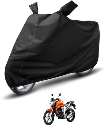 Auto Hub Waterproof Two Wheeler Cover for Yamaha(FZ16, Black)