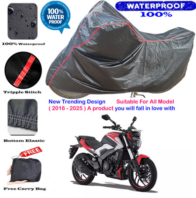 OliverX Waterproof Two Wheeler Cover for Bajaj(Dominar 250, Black, Red)