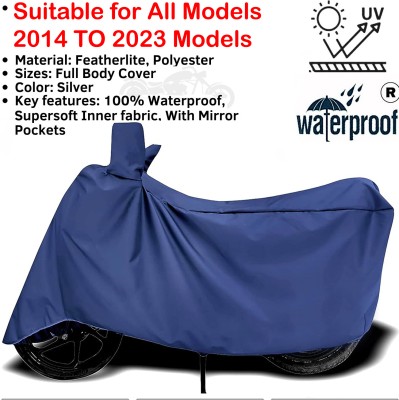 Water Proof Waterproof Two Wheeler Cover for TVS(Flame DS 125, Blue)