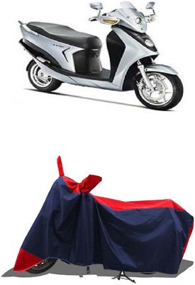 SUGASHRI Waterproof Two Wheeler Cover for Hero(Leap Hybrid SES BS6, Red, Blue)