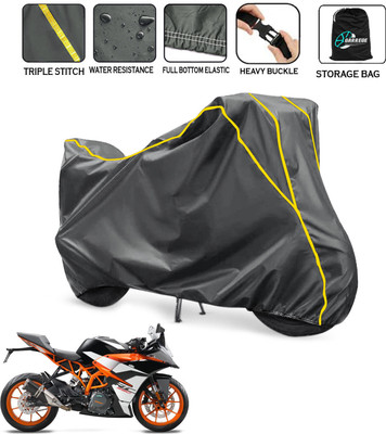 AUTOBIRSA Waterproof Two Wheeler Cover for KTM(RC 390, Grey)