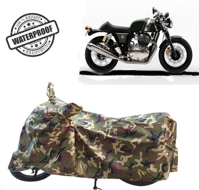 ROYAL AUTO MART Waterproof Two Wheeler Cover for Royal Enfield(Continental GT 650, Green, Multicolor)
