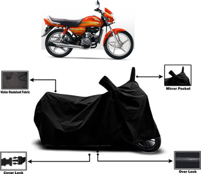 AASHTIK MART Two Wheeler Cover for Hero(CD deluxe, Black)