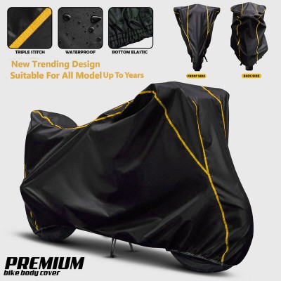 THE REAL ARV Waterproof Two Wheeler Cover for Hero(Motocorp Electric Atria, Black, Yellow)