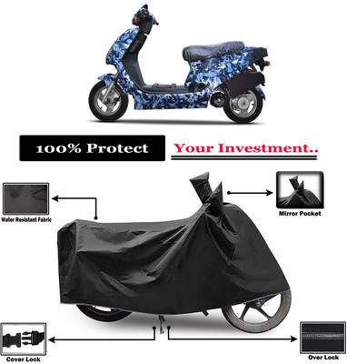 Amexride Two Wheeler Cover for Hero Electric(Electric AXLHE-20 BS6, Black)