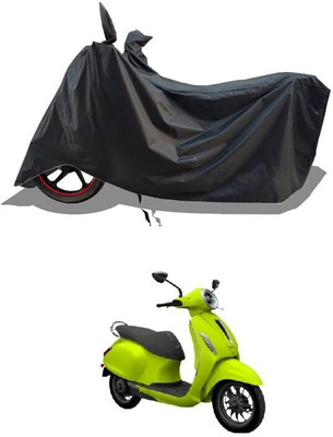 DeepShakshi AUTOMOTIVE Two Wheeler Cover for Bajaj(New Chetak, Black)