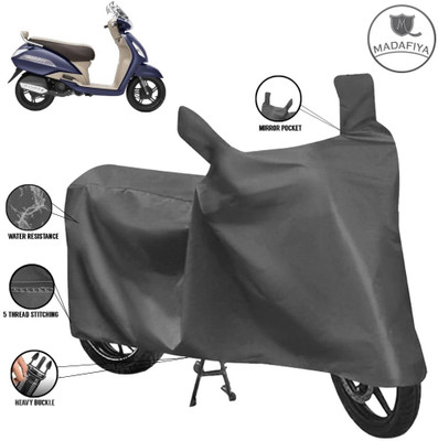 MADAFIYA Waterproof Two Wheeler Cover for TVS(Jupiter 125, Grey)