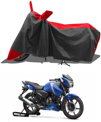 AutoGalaxy Waterproof Two Wheeler Cover for TVS(Apache RTR 160 4V, Red, Black)