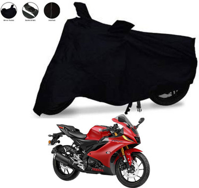 DeepShakshi AUTOMOTIVE Waterproof Two Wheeler Cover for Yamaha(YZF-R15 V3 New BS6, Black)