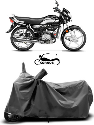 KORNOS Two Wheeler Cover for Hero(HF Deluxe, Grey)