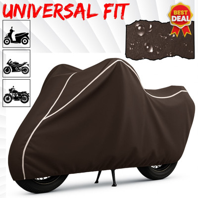 Car Styling Waterproof Two Wheeler Cover for Hero(Passion Pro, Brown, White)