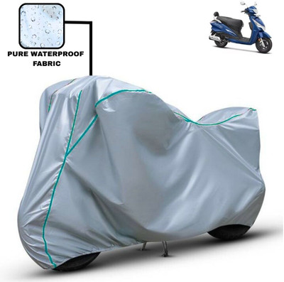 Delphinium Waterproof Two Wheeler Cover for Hero(Passion Xpro, Silver)