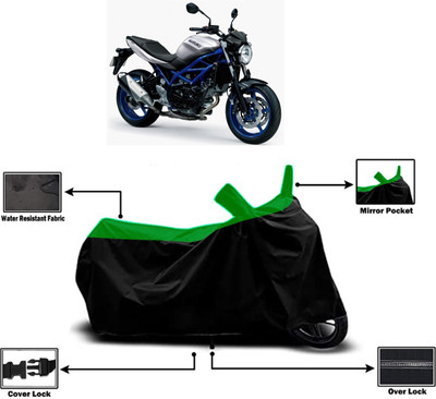 Amexride Two Wheeler Cover for Suzuki(SV 650 BS6, Green)