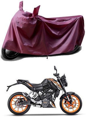 THE REAL ARV Waterproof Two Wheeler Cover for KTM(125 Duke, Maroon)