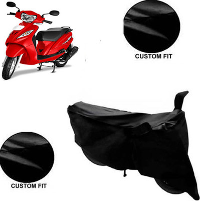MMSSTAR Waterproof Two Wheeler Cover for TVS(Wego, Black)