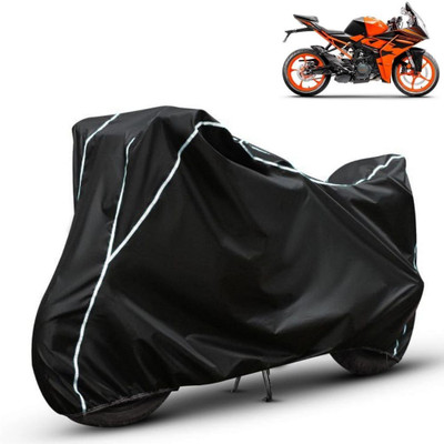 Amikan Waterproof Two Wheeler Cover for KTM(RC 200, Black)