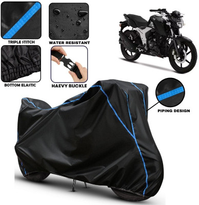 kerwa Two Wheeler Cover for TVS(Apache RTR 160, Black, Blue)