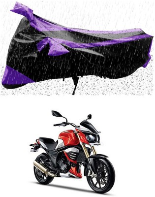 Genipap Two Wheeler Cover for Mahindra(MOJO XT 300, Black, Purple)