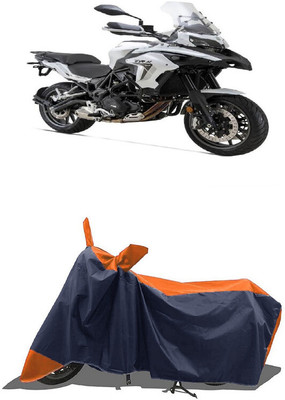 SUGASHRI Waterproof Two Wheeler Cover for Benelli(TRK 502, Orange, Blue)