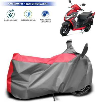 Mdstar Waterproof Two Wheeler Cover for Honda(Dio, Red, Grey)