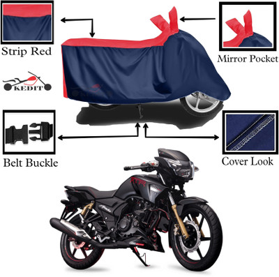 KEDIT Two Wheeler Cover for TVS(Apache RTR 180, Red, Blue)