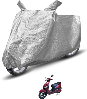 Auto Hub Waterproof Two Wheeler Cover for Hero(Electric Optima, Silver)