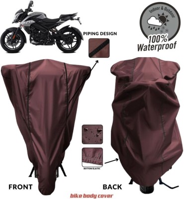 MADAFIYA Two Wheeler Cover for Bajaj(Pulsar NS200 BS6, Maroon, Black)