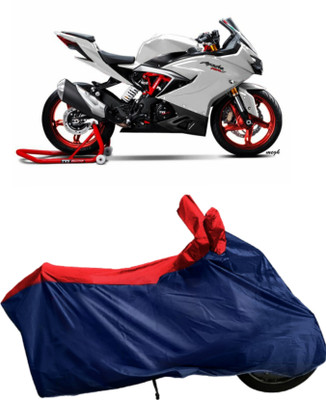 Autofly Waterproof Two Wheeler Cover for TVS(Apache RR 310, Blue, Red)