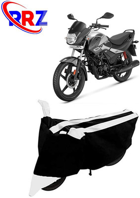 RRZ Waterproof Two Wheeler Cover for Hero(Passion Pro i3S, Black, White)