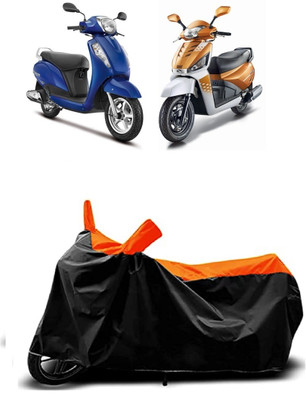 VESMEI Two Wheeler Cover for Mahindra(Gusto, Orange)
