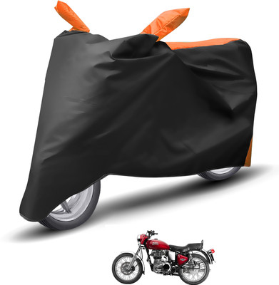 Caronix Waterproof Two Wheeler Cover for Royal Enfield(Bullet Electra Twinspark, Orange)