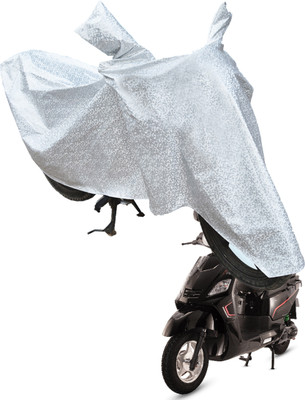 RiderShine Waterproof Two Wheeler Cover for Hero(Electric NYX HS500 ER BS6, Silver)