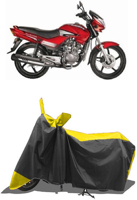 SUGASHRI Waterproof Two Wheeler Cover for Hero(Ambition, Yellow, Black)