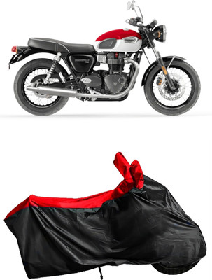 Autofly Waterproof Two Wheeler Cover for Triumph(Bonneville T100, Red, Black)