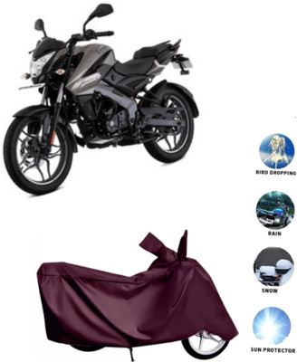 Mdstar Waterproof Two Wheeler Cover for Bajaj(Pulsar NS125, Maroon)