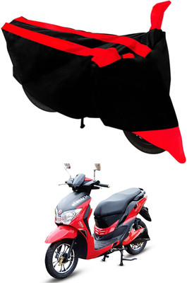 Mdstar Waterproof Two Wheeler Cover for Hero(Electric Dash, Red, Black)