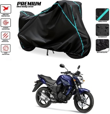 MADAFIYA Waterproof Two Wheeler Cover for Yamaha(FZ-FI BS6, Black, Blue)