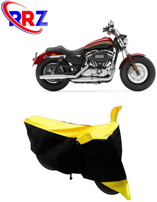 RRZ Waterproof Two Wheeler Cover for Harley Davidson(1200 Custom, Black, Yellow)