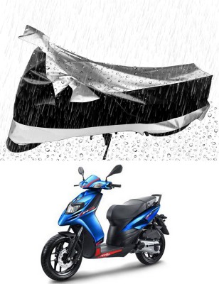 Mdstar Waterproof Two Wheeler Cover for Aprilia(SR 125, Silver, Black)