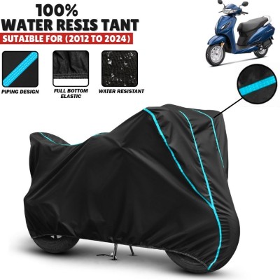 Mwiss Waterproof Two Wheeler Cover for Honda(Activa 125, Black, Blue)